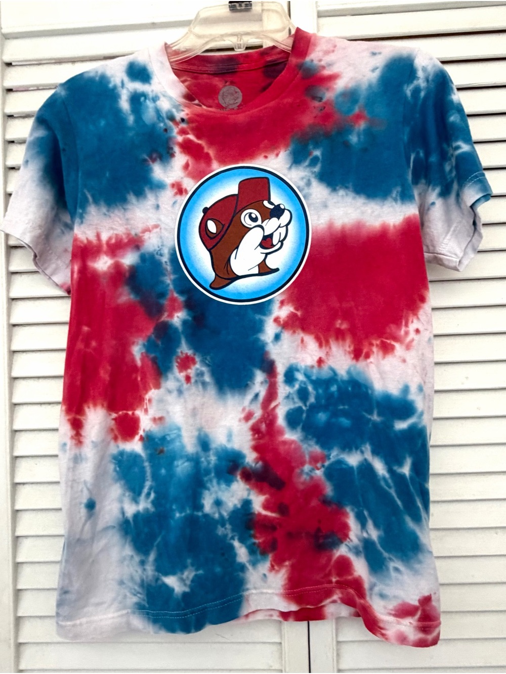 BUC-EES Tie-Dye Americana Lets get it Poppin Tee unisex